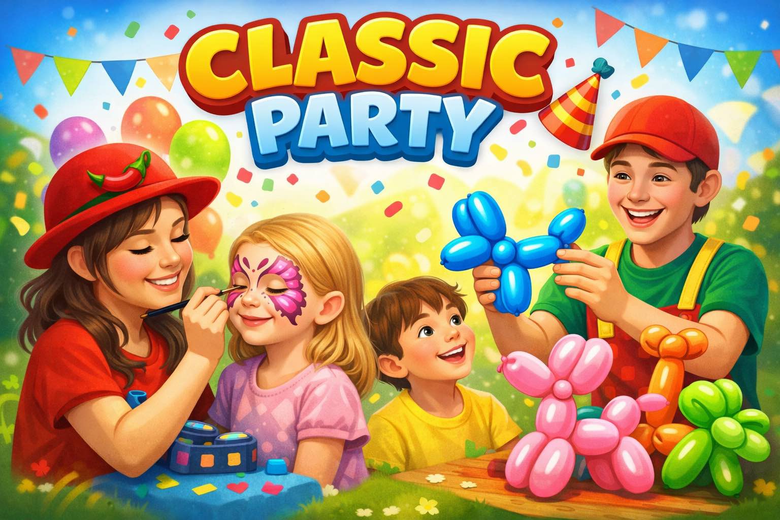 Festa classica per bambini con animazione.